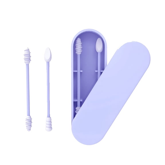 QARUN 2026 New Ear Spoon, Reusable Portable Cleanable Ear Friction Stick Reusable Portable Ear Makeup Silicone Portable Cleanable Ear Cotton Swabs Cleanable Ear Cotton Swabs 2Pcs Reusable Cotton