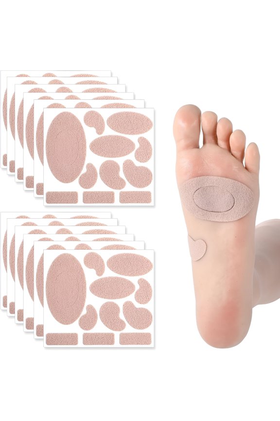 2026 New Mole Skin Pads,14 Sheets (154 Pieces) Moleskin for Feet,Blister Prevention Pads,Adhesive Flannel Tape for Blisters,Shoes,Heel,Toes for Sports,Walking,Hiking,Daily