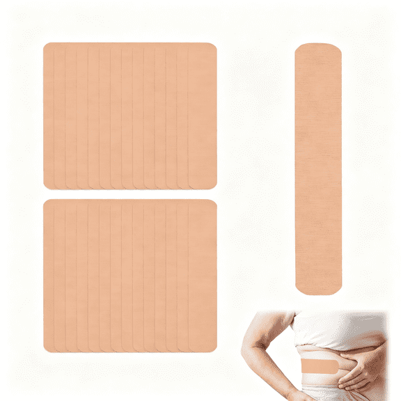 QARUN 30 Pcs Tummy Tape for Flat Stomach Tape for Thigh Legs,Body Shaping,Hypoallergenic,No Residue,For Backless Dresses,Wedding,Pregnancy,Sagging.