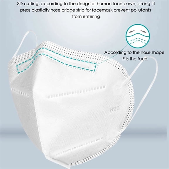 QARUN 50Pcs Mask for Adult 5Layers Adult Ffp2 Masks Ce Approved Kn95 Mascarillas Fpp2 Security Protection Mask