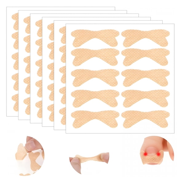 QARUN 60Pcs Breathable Corrector Patch Ingrown Toenail Treatment Pedicure Nail Strips Painless Ingrown Toenail Tool,Professional Pedicure for Ingrown Toenail Brown