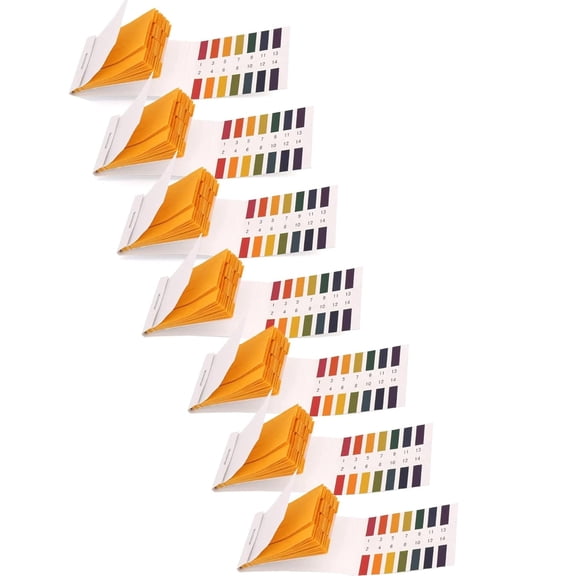 QARUN 7 Pack Ph Test Strips,560 Strips Ph 1-14 Universal Litmus Test Paper for Soap Making,Water,Wine,Saliva,Urine,Soil,Pet Food Testing