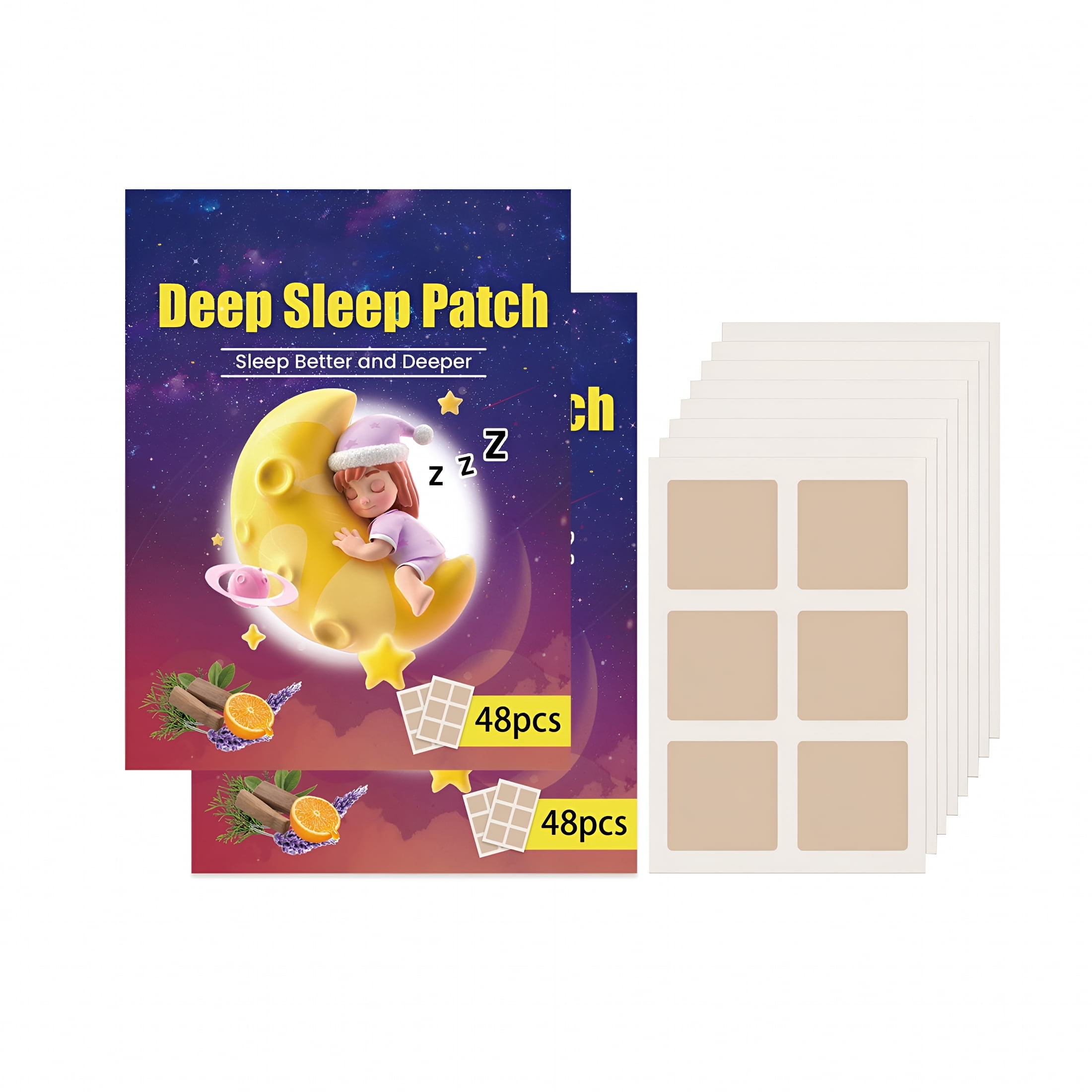 QARUN 96Pcs Deep Sleep Patches,Natural Plants Fast Acting Sleep Aid ...