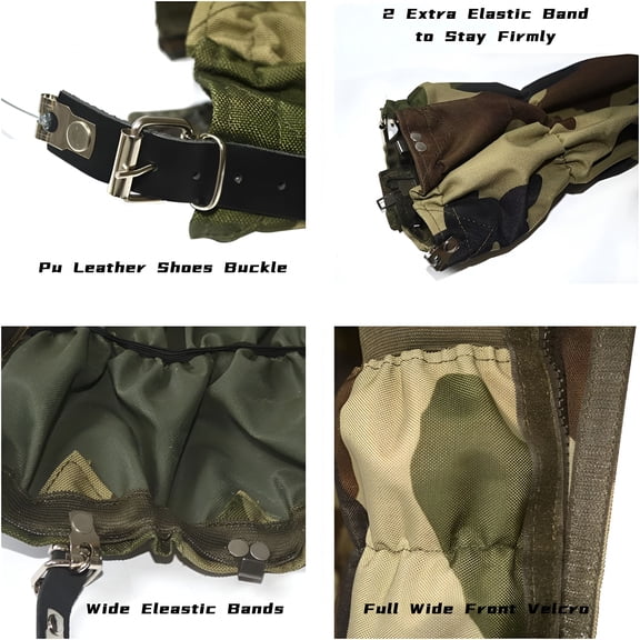 QARUN Adjustable Snake Gaiters, Bite Protection Guards, Waterproof Leg Gaiter for Hiking, Hunting