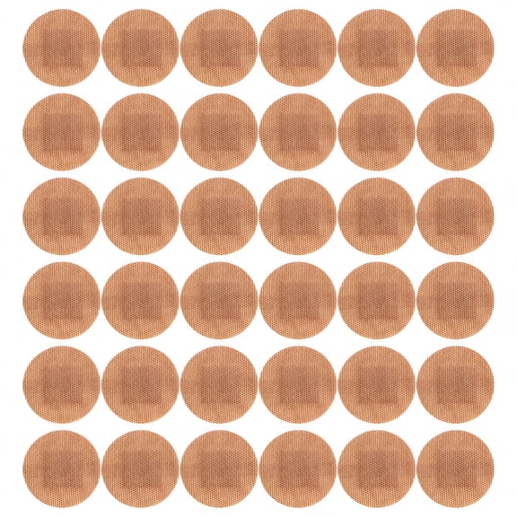 QARUN Bandages for Wounds 50Pcs Elastic Cloth Round Khaki for Adults 1.5X1.5X0.04in