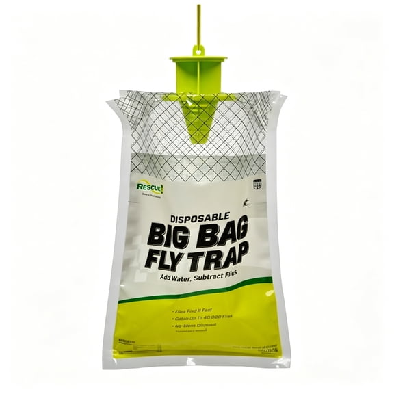 QARUN Big Bag Disposable Fly Trap for Outdoors, Resin Wasp and Bee Catcher with Fast-Acting Attractant, Hanging Pest Control