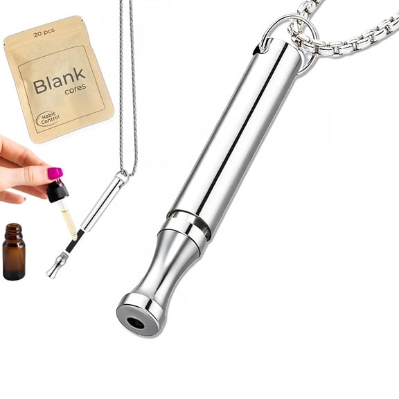 QARUN Flavored Air Device - Essential Oil Diffuser Pen for Focus,Relaxation & Energy - Aromatherapy Inhaler Stick with 20 Unscented Cores - Naturally Switch from Bad Habits - No Batteries