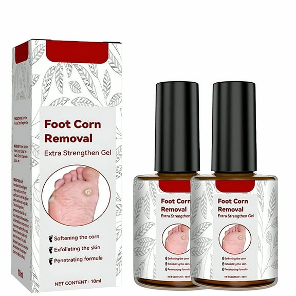 QARUN Foot Corn Removal Extra Strength Gel,Liquid Corn and Callus Remover,Corn Remover Gel for Feet,Corn Removers for Toes Extra Strength,10ml (2pcs)