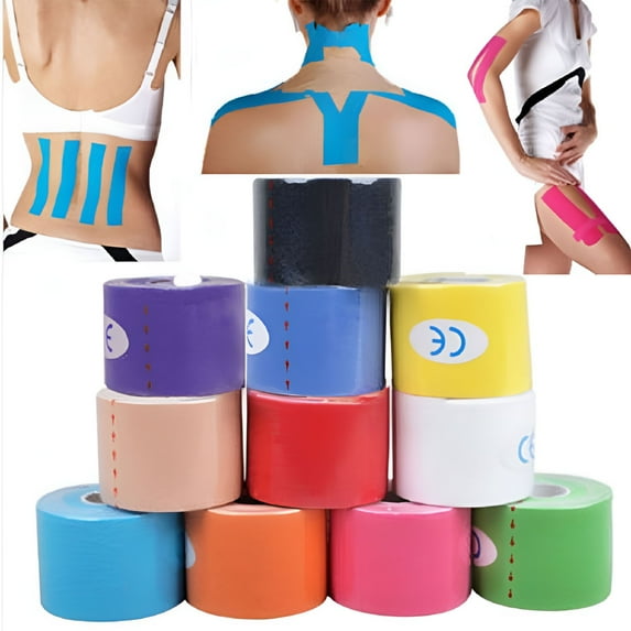 QARUN Kinesiology Tape – 1 Roll Athletic Tape for Pain Relief, Injured Muscle Support - Therapeutic Sports Tape Stabilizes Knee, Muscle & Joints (1" x 16.4 Feet)