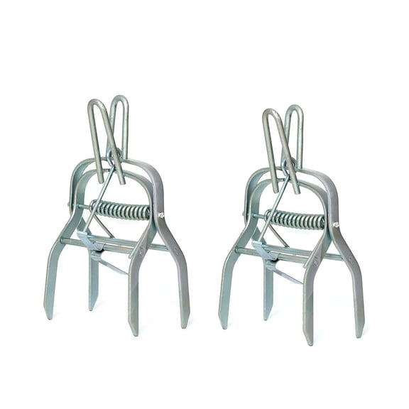 QARUN Mole Traps Easy to Set,Galvanized Steel Scissor Traps for Lawns,Reusable Quick Capture Gopher Vole Outdoor Use2Pc)