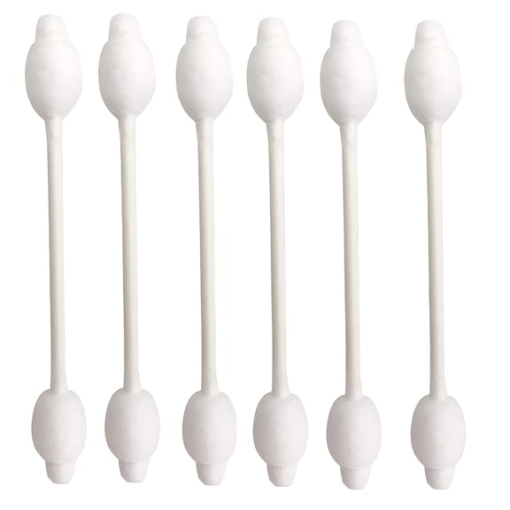 QARUN Organic Baby Cotton Swabs, Chlorine-Free Safety Qtips with Bulb Tip, 100% Biodegradable Hypoallergenic Buds for Newborns