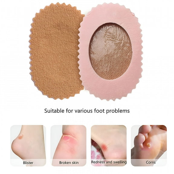 QARUN Pads Corn Protectors Patch Calluses Plantar Warts Plaster Medical Sticker Toe Protector Foam Round Chicken Eye Patch Pink Latex