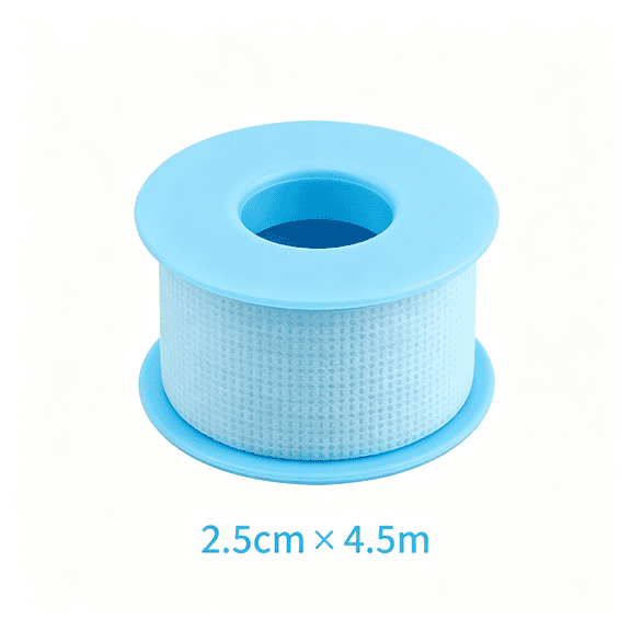 QARUN Silicone Medical Tape (2 Rolls) for Sensitive Skin,Waterproof Surgical Tape for Secures Dressings and Gauze,Pain-Free Removal Micropore Tape,First Aid Bandage Tape,1" X 5Yd,White