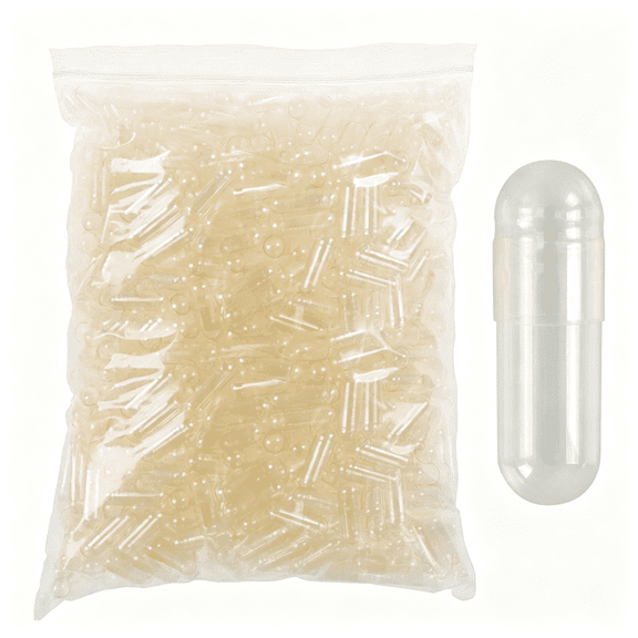 QARUN Size 00 Empty Capsules - 100 Count Clear Empty Vegan Capsules - Vegetarian Empty Pills - Diy Vegetable Capsule Filling- Veggie Pill Caps Plant-Based Empty Capsules