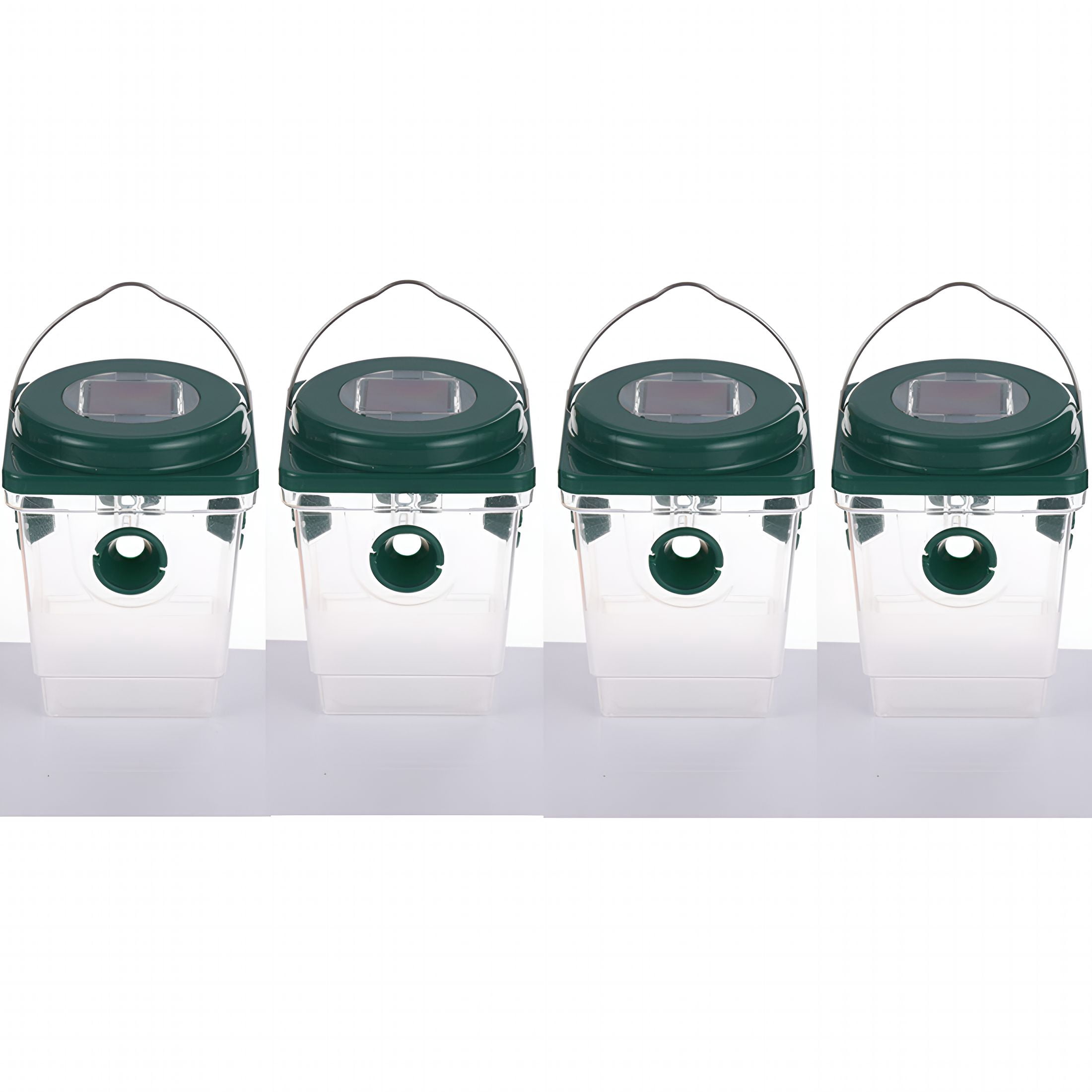 QARUN Wasp Traps Outdoor Hanging, Hornet Trap with Solar Power, Double Attraction, Suitable for Outdoor, Orchard, Garden