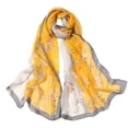 thumbnail image 1 of QASIEATN 160*50cm Women Flower Print Long Soft Wrap Scarf Simulation Silk Shawl Scarves Daily Wear Casual Accessories Scarf for Women, 1 of 4