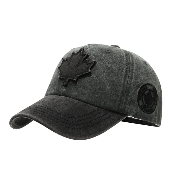 QASIEATN Cozy Baseball Caps for Men Canada Maple Cotton Baseball Cap Men Sports Outdoor Casual Hat Fall Fashion Accessories