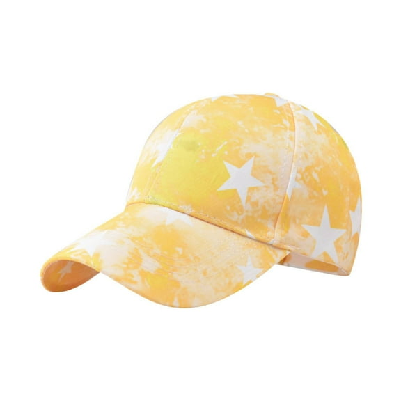 QASIEATN Baseball Caps for Women and Men Star Printed Outdoor Personality Baseball Cap Men and Cap Outdoor Printed Breathable American Cap