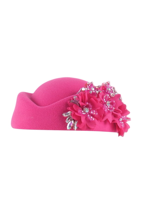 Berets for Women Church Hats Flower Applique Pillbox Hats Fascinator Tea Caps Summer Spring Fashion Clothing Accessories