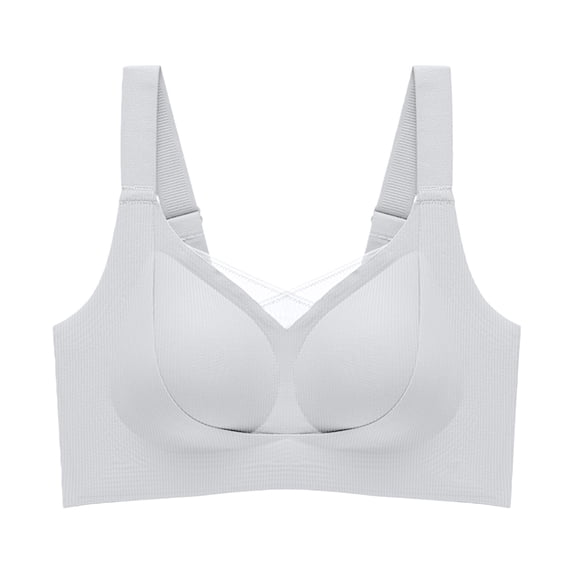 QASIEATN Bras for Women Fashion Wireless Supportive Full Coverage Bras Women's Brassieres