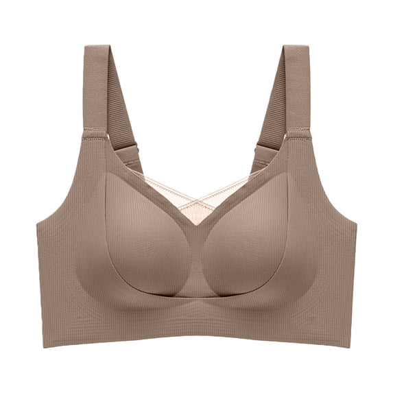 QASIEATN Bras for Women Fashion Wireless Supportive Full Coverage Bras Women's Brassieres