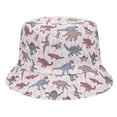 thumbnail image 1 of QASIEATN Bucket Hats for Girls and Boys Children's Dinosaurs Pattern Double Wear Fisherman Hat Outdoor Sun Hat Summer Spring Fashion Clothing Accessories, 1 of 2
