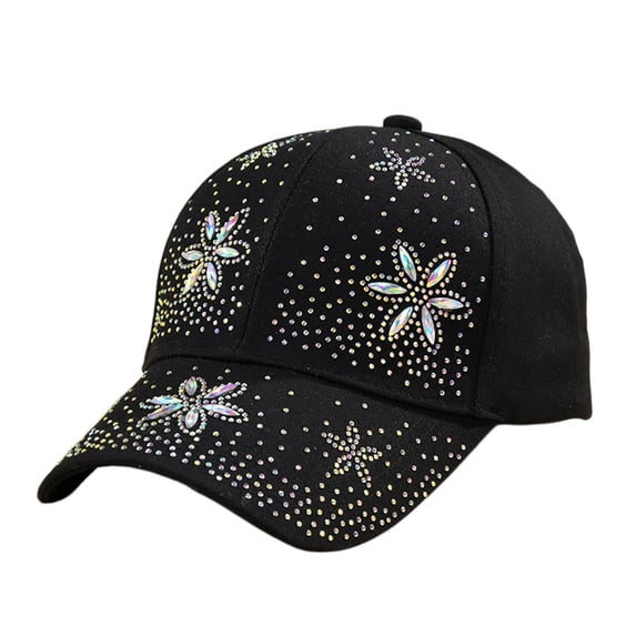 QASIEATN Classic Fit Baseball Caps for Women Adjustable Breathable Baseball Cap for Women Sequins Casual Sports Cap Hat Fall Fashion Accessories