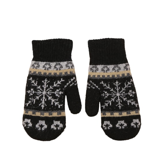 QASIEATN Classic Fit Gloves Mittens for Women Winter Knit Gloves Warm Full Fingers Women with Upgraded Anti Glove Fleece Lined Fall Fashion Accessories