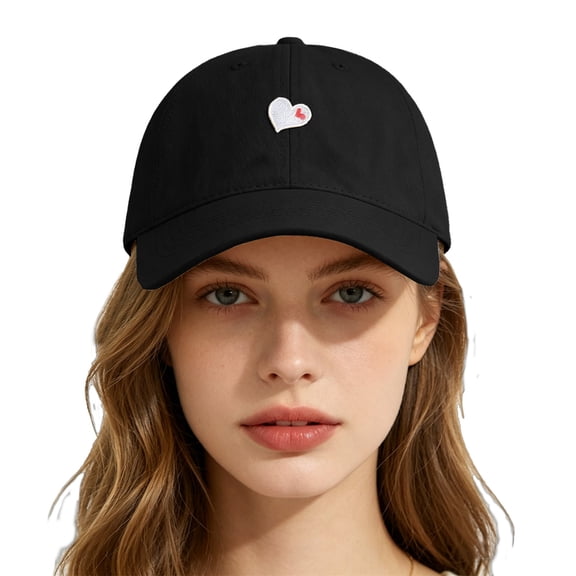 QASIEATN College Style Loving Couple Tricker Hats Summer Sun Caps Casual Versatile Visor Hats Daily Wear Accessories Baseball Caps for Women