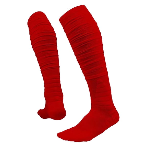 QASIEATN Compression Socks for Elegant Women Fashion Long Football Socks Combed Cotton with Ankle Support Padded Knee High Socks Tube Sock Youth Adult Women's Accessories Red