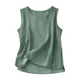 thumbnail image 1 of QASIEATN Cotton Linen Tank Tops for Women Casual Summer Shirt Basic Sleeveless Layering Camisoles Beach Vacation Clothes, 1 of 3