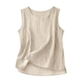 thumbnail image 1 of QASIEATN Cotton Linen Tank Tops for Women Casual Summer Shirt Basic Sleeveless Layering Camisoles Beach Vacation Clothes, 1 of 3