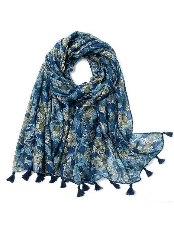 Cotton Print Scarfs for Women Lightweight Soft Long Scarves Fall Fashion Essentials Vintage Shawl Wraps
