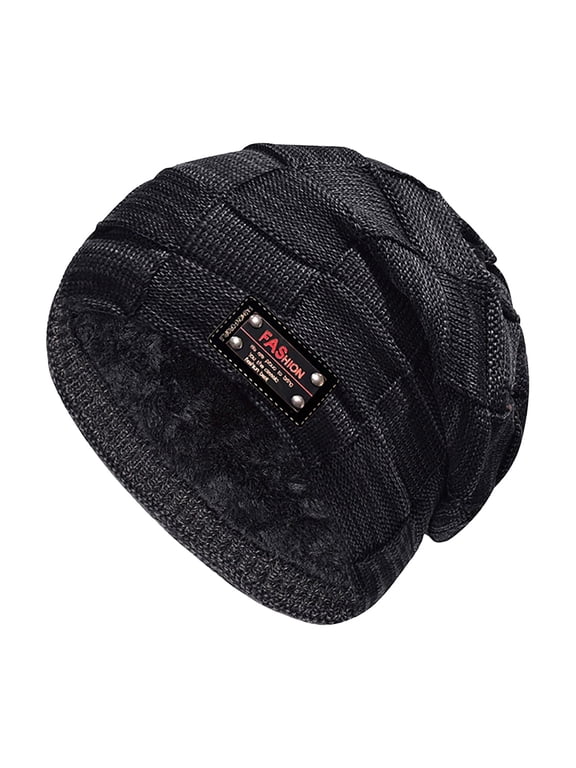 Cozy Baseball Caps for Men Beanie for Men Winter Hats for Guys Cool Mens Lined Knit Warm Thick Skully Stocking Binie Hat Fall Fashion Accessories