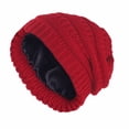 thumbnail image 1 of QASIEATN Cozy Cable Knit Beanie Winter Warm Satin Lined Soft Knit Hat Lightweight Casual Cap Warm Beanie for Women Autumn Winter Fall Fashion Accessories, 1 of 9