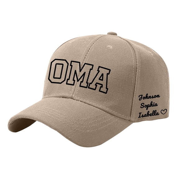 QASIEATN Daily Wear Baseball Caps for Women Diy Personalized Mother'S Day Birthday Custom Name Printed Baseball Cap Fall Fashion Accessories