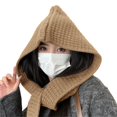 thumbnail image 1 of QASIEATN Daily Wear Skull Cap for Women Ladies' Autumn and Winter Hooded Scarf Solid Color Versatile Warm Shawl Fall Fashion Accessories, 1 of 4
