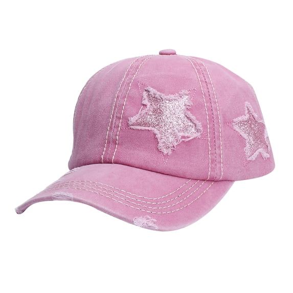 QASIEATN Distressed Baseball Caps for Women New Cowboy Star Printing Sports Sun Hat Mens Dad Hat Summer Visor Hat Women Trucker Hat