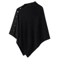 thumbnail image 1 of QASIEATN Everyday Wear Accessories for Women Lightweight Side Button Shawl Wrap Versatile Knitted Poncho Cape Summer and Fall Soft Breathable Shawl, 1 of 2