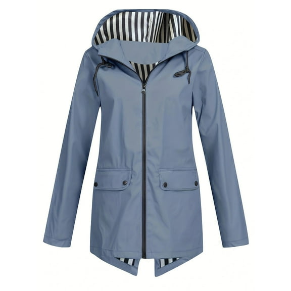 QASIEATN Fall Coats for Graceful Ladies Fashion, Hot Windbreaker Zipper Hooded Lightweight Outdoor Windbreaker Jacket Thin Outdoor Jacket Women, Womens Winter Tops
