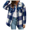 thumbnail image 1 of QASIEATN Fall Coats for Graceful Ladies Fashion, Light Weight Thin Jacket Shirts Long Sleeve Button Down Chest Pocketed Shirts Coats Shacket, Womens Winter Tops, 1 of 3