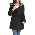thumbnail image 1 of QASIEATN Fall Coats for Graceful Ladies Fashion, Winter Coats Fashion Comfy Warm Fleece Jacket Zip Up Hoodie Quilted Jackets with Pockets, Womens Winter Tops, 1 of 4