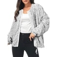 thumbnail image 1 of QASIEATN Fall Coats for Graceful Ladies Fashion, Sequin Jacket Sparkly Long Sleeve Open Front Zipper Coat, Womens Winter Tops, 1 of 9