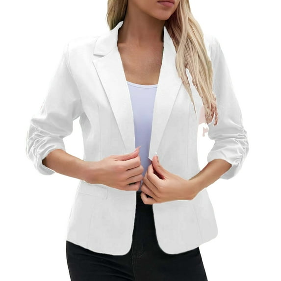 QASIEATN Fall Coats for Graceful Ladies Fashion, Suit Jackets 3/4 Sleeve Outfits Work, Womens Winter Tops