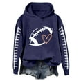 thumbnail image 1 of QASIEATN Fall Hoodies for Women Fashion Hooded Sweatshirt Women Heart Football Graphic Hoodies Fall Long Sleeve Pullover Tops Football Mom, 1 of 4