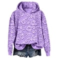 thumbnail image 1 of QASIEATN Fall Hoodies for Women Fashion Womens Floral Lace Hoodie Elegant Pullover Sweatshirt Soft Fleece Oversized Fall Winter Athleisure Streetwear, 1 of 3