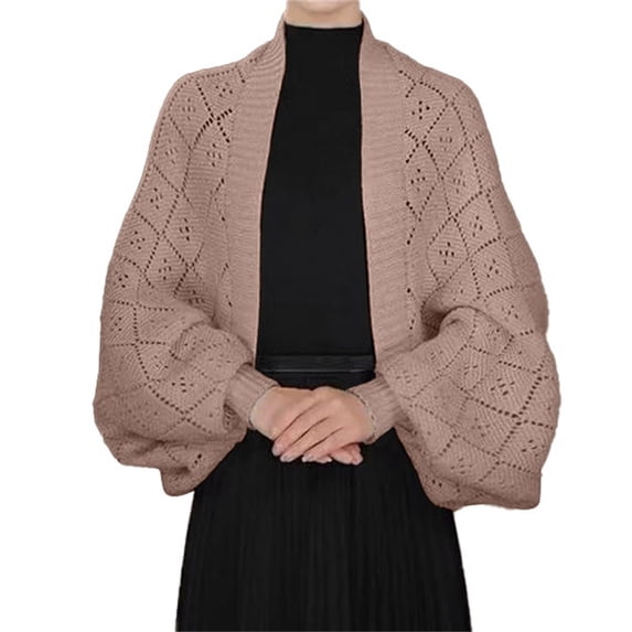 QASIEATN Fashion Hollow Out Knitted Shawl Coat Women's Knitted Wrap Cardigan Shawl Coat Cardigans for Women Daily Wear Casual Accessories Wraps for Women