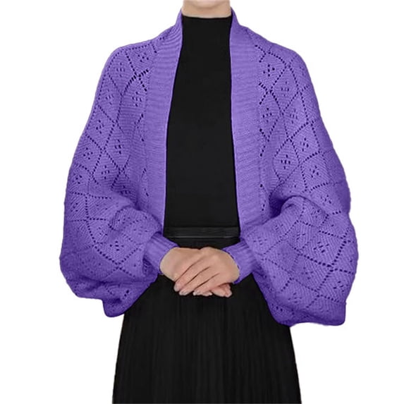 QASIEATN Fashion Hollow Out Knitted Shawl Coat Women's Knitted Wrap Cardigan Shawl Coat Cardigans for Women Daily Wear Casual Accessories Wraps for Women