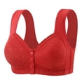 thumbnail image 1 of QASIEATN Front Closure Daisy Bras for Older Women Skin-friendly Comfortable Wireless Bras Womens Underwear Everyday Bralettes, 1 of 2