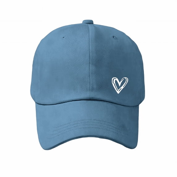 QASIEATN Heart Embroidered Baseball Cap Distressed Adjustable Hat for Women Profile Dad Hats Cotton Cap Daily Wear Casual Accessories Baseball Caps for Women